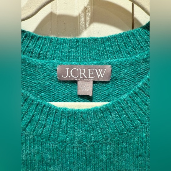 J.Crew Relaxed Pullover Sweater Merino/Alpaca Blend Kelly Green,Small - Picture 4 of 8